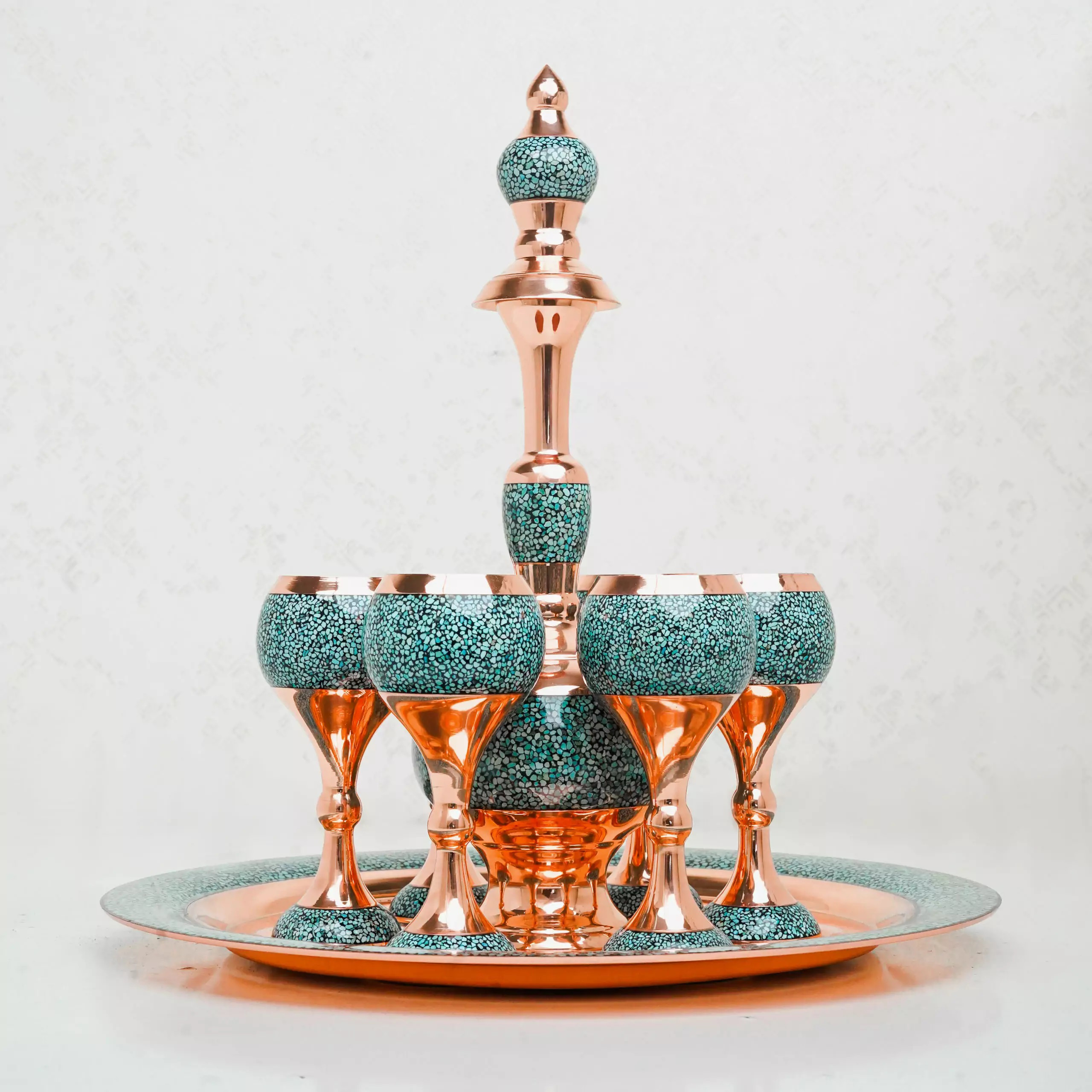 Tattoo turquoise wine service